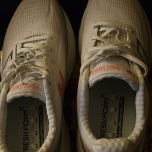 New Balance Fresh Foam White and Pink Sneakers